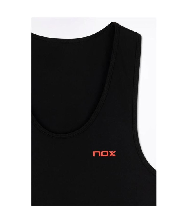 Camiseta de pádel Nox Team Fit Negro Mujer