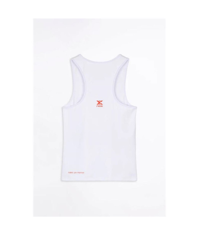 Camiseta de pádel Nox Team Fit Blanco Mujer