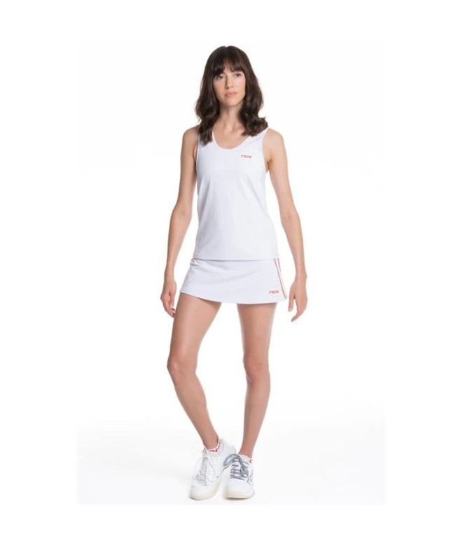 Camiseta de pádel Nox Team Fit Blanco Mujer