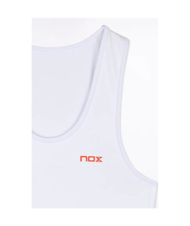 Camiseta de pádel Nox Team Fit Blanco Mujer
