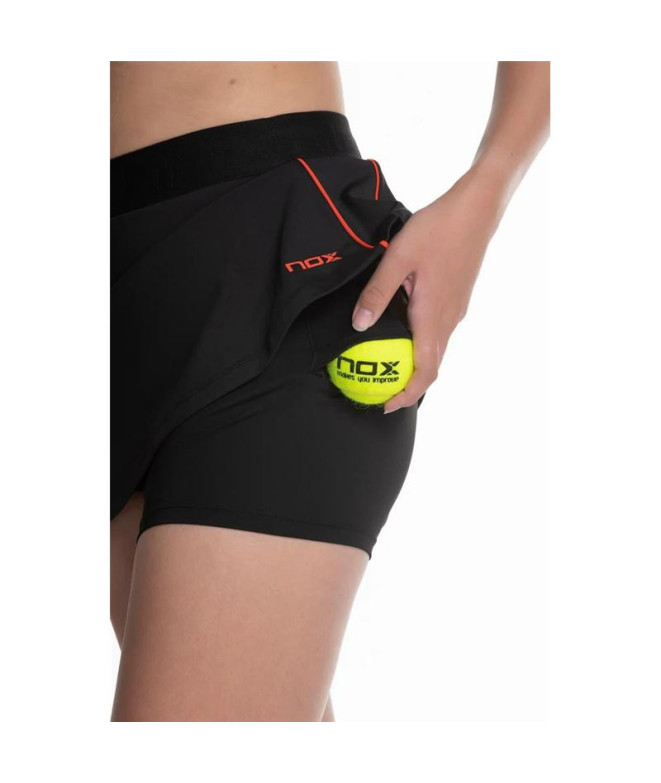Falda de pádel Nox Team Negro Mujer