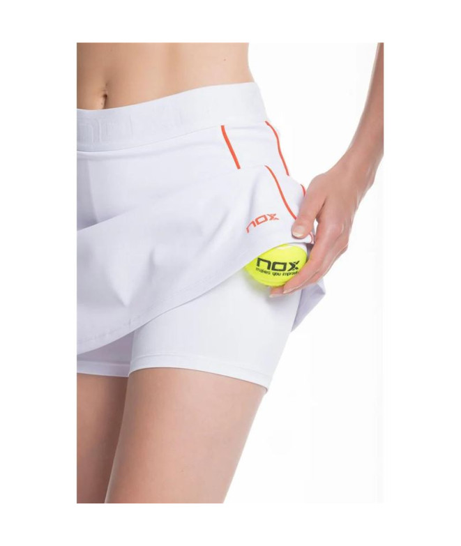 Falda de pádel Nox Team Blanco Mujer