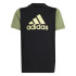 Camiseta adidas Essentials Big Logo Colorblock Cotton Infantil Negro