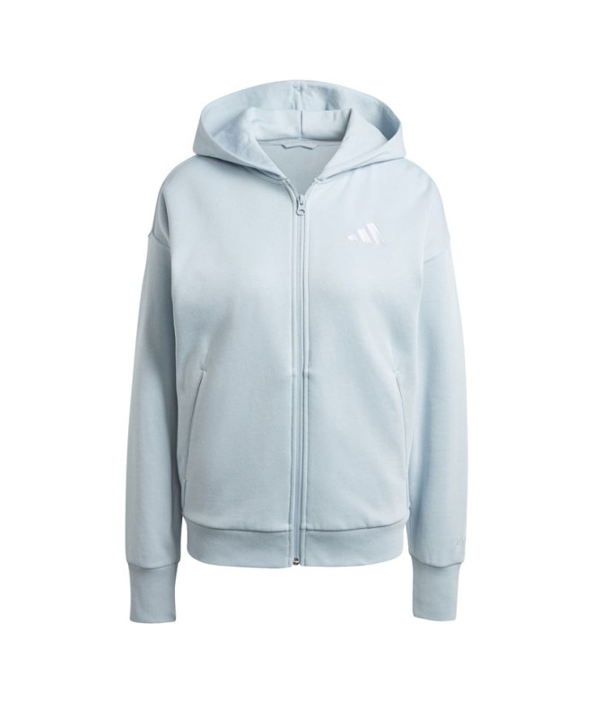 Chaqueta adidas All Szn Fleece Full-Zip Hoodie Mujer Azul