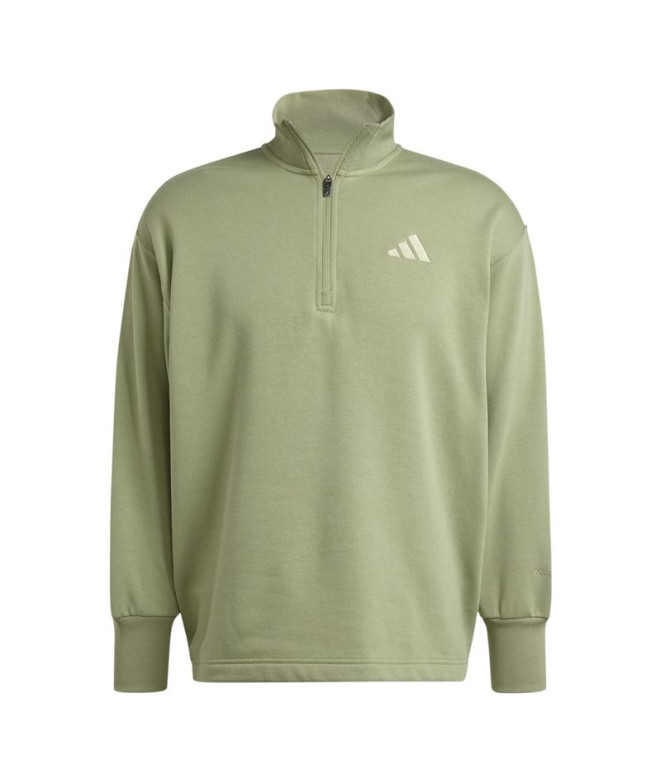 Moletom adidas Mulher All Szn Fleece Loose Quarter-Zip Verde