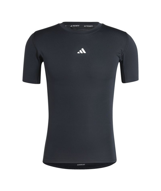 Camiseta Fitness adidas Homem by Techfit Compression Training Preto