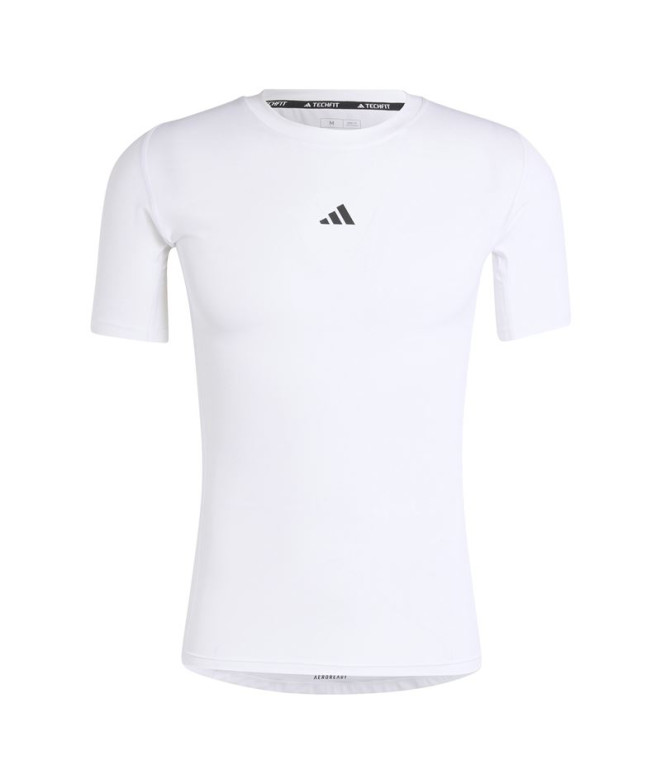 Camiseta de Fitness adidas Techfit Compression Training Hombre Blanco