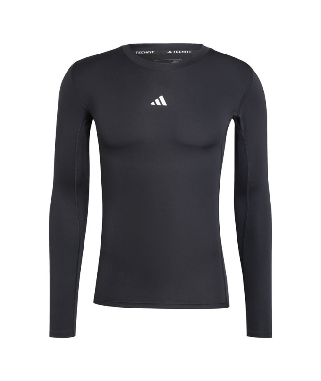 Camiseta Fitness adidas Homem by Techfit Compression Training Longsleeve Preto