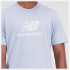 Camiseta New Balance Homem Essentials Stacked Logo Algodão Azul