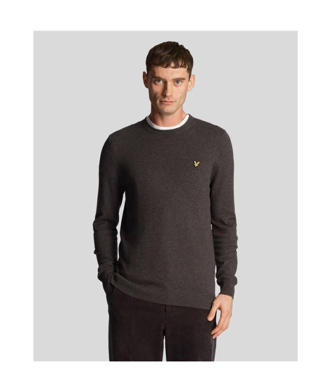 Sweat Lyle & Scott - Pull ras du cou en coton...