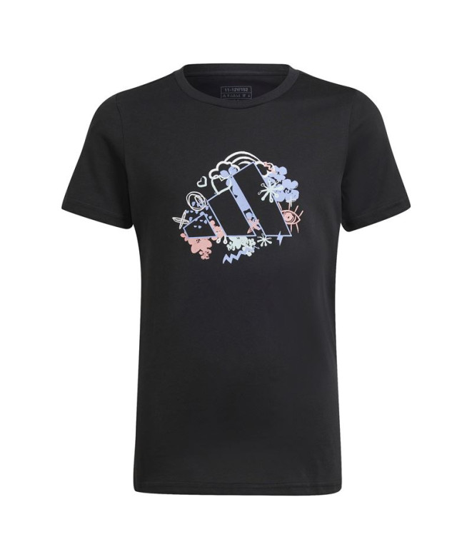Camiseta de Fitness adidas Training Graphic Niña Negro