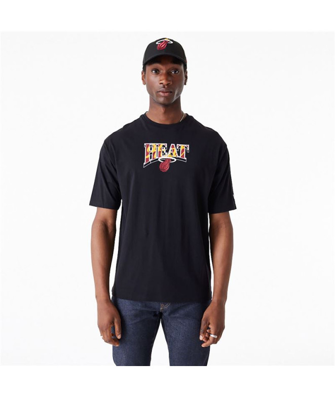 Camiseta New Era Camisola Oversized Miami Heat NBA Championship Preto