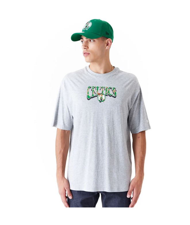 T-shirt New Era NOversized Boston Celtics NBA Championship Grey