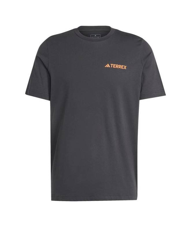Camiseta de Montaña adidas Terrex Graphic Hombre Negro
