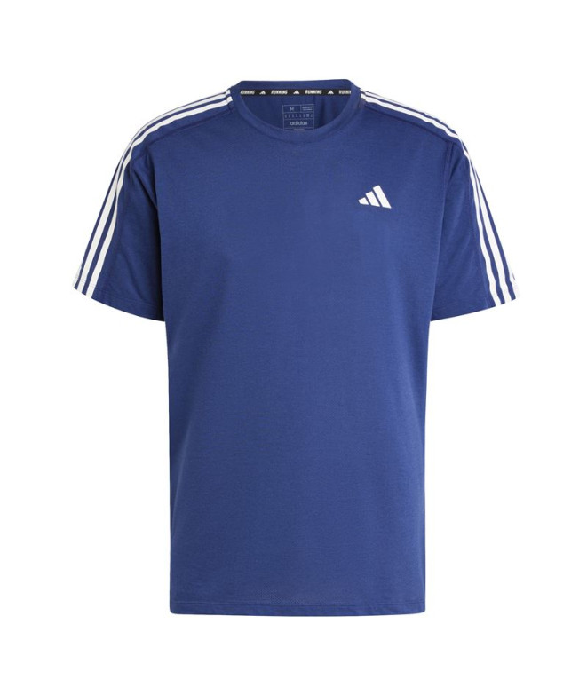 Camiseta Running adidas Homem by Own The Run 3 Stripes Blue