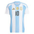 Camiseta de Futebol adidas Argentina 2024 Home Messi Homem Branco