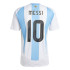 Camiseta de Futebol adidas Argentina 2024 Home Messi Homem Branco