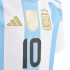 Camiseta de Futebol adidas Argentina 2024 Home Messi Infantil Branco