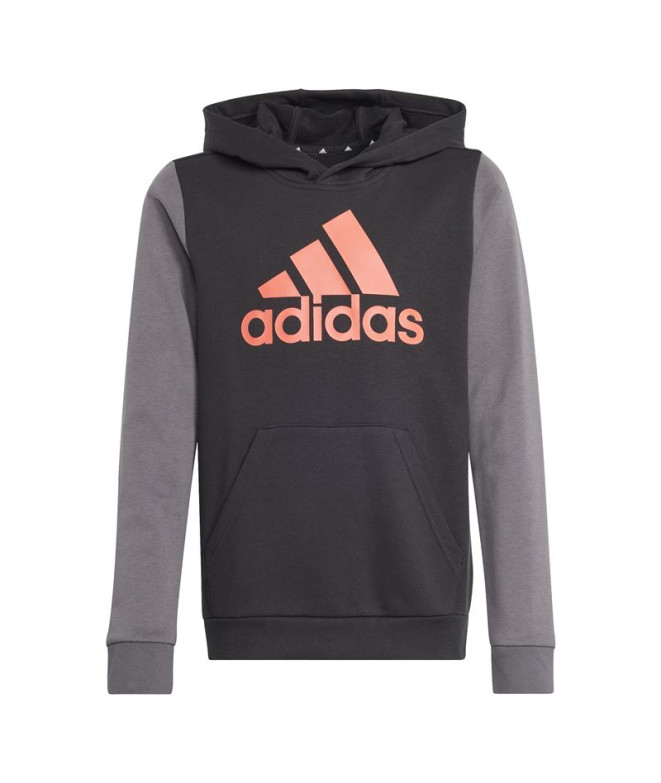 Moletom adidas Infantil Essentials Big Logo Colorblock Preto