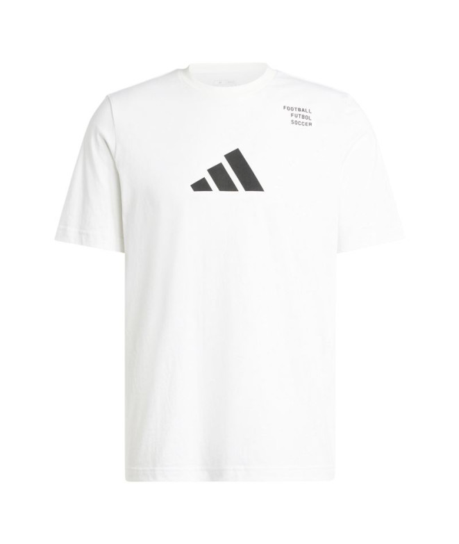 Camiseta de Fútbol adidas Category Logo Hombre Blanco/Negro