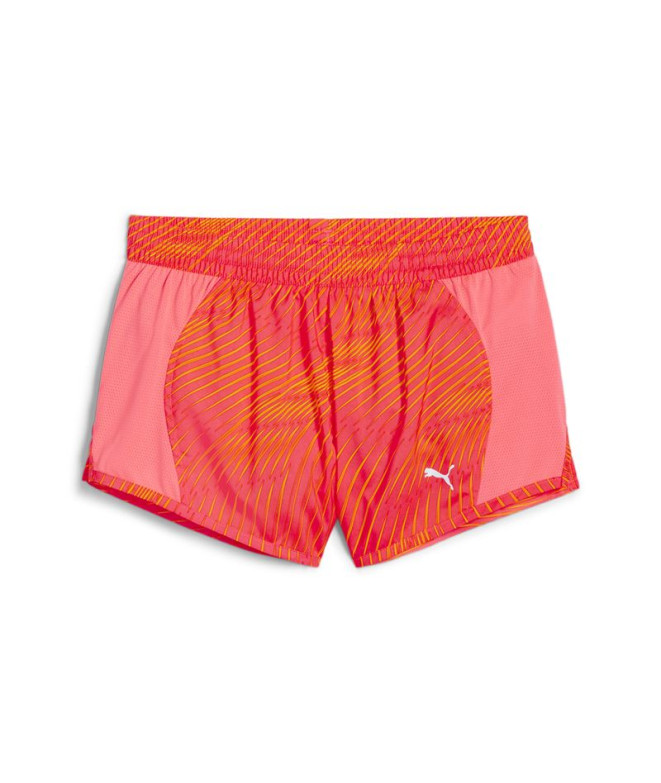 Calça Running Mulher by Puma Run Favorite Aop Velocity 3" Short Coral