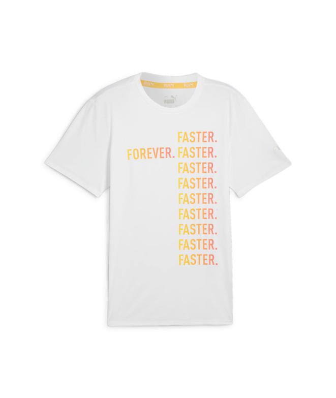 Camiseta Running Homem por Puma Run Favorties Forever Faster Branco