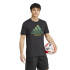 Camiseta Futebol adidas Homem de Jamaica Gráfico sazonal Preto