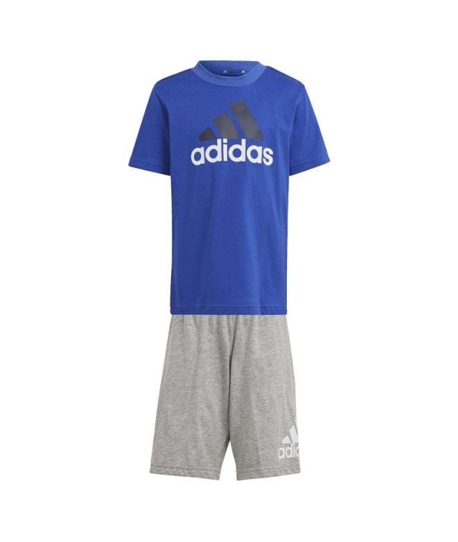 Conjunto adidas Infantil Essentials Logo Blue