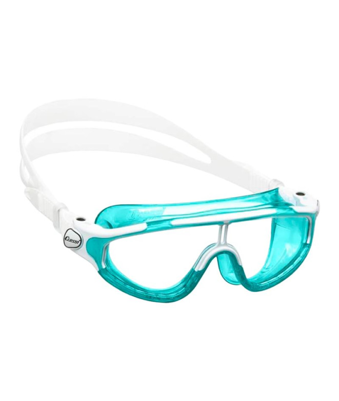 Gafas de buceo Cressi King Baloo Aguramarina/Blanco