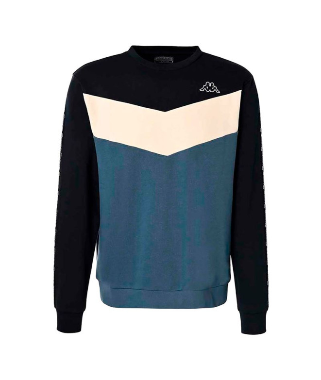 Sweat Kappa Homme Idisson Active Homme Bleu Océan/Blanc Naturel/Bleu