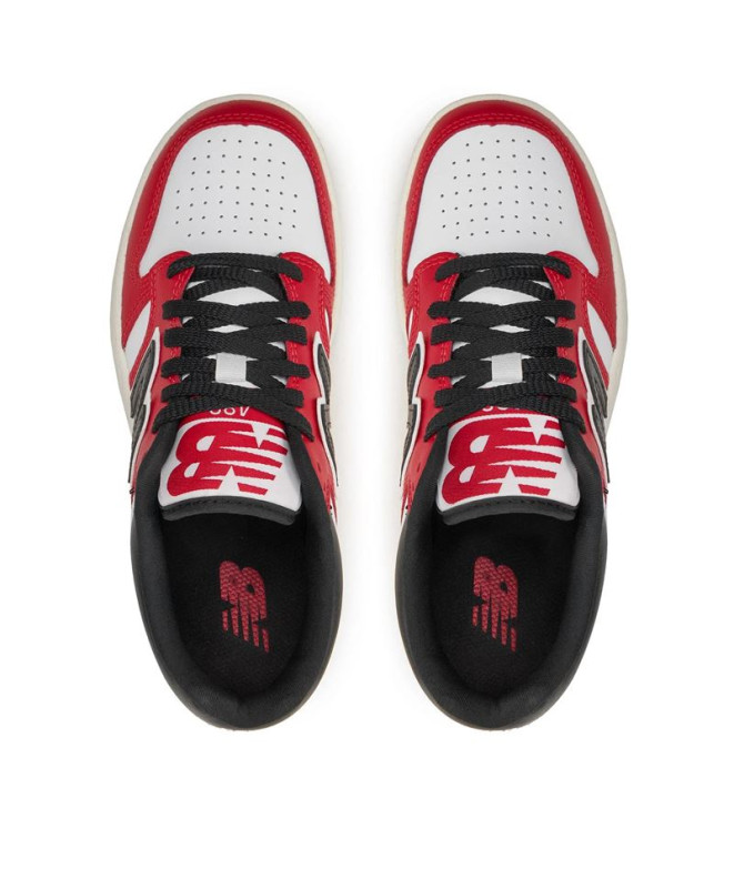 Chaussures New Balance 480 rouge/blanc Enfant