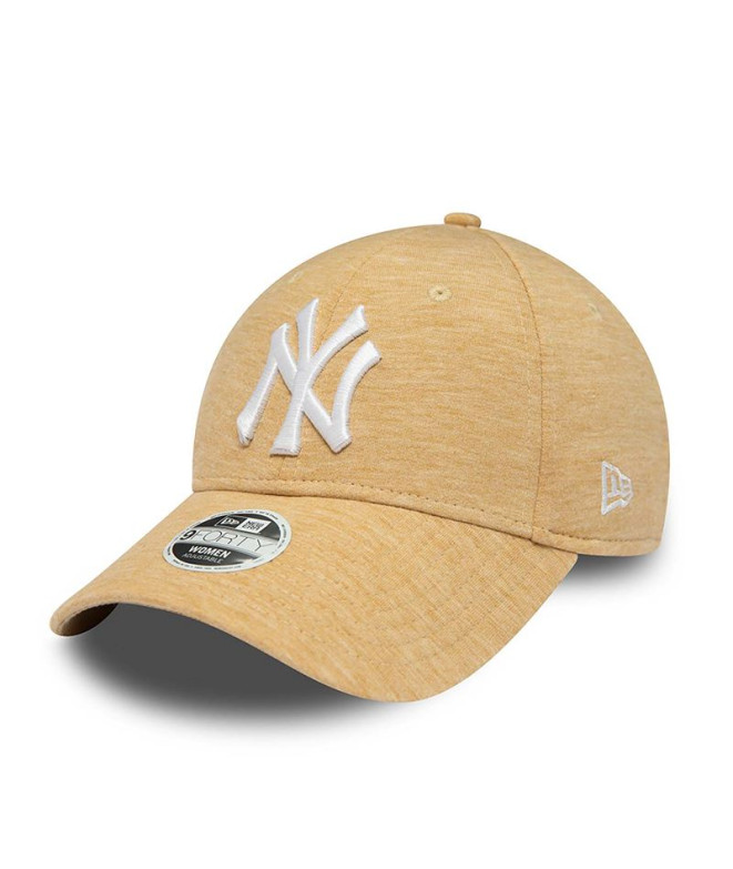 Boné New Era Camisola Tonal dos New York Yankees Bege 9FORTY Mulher