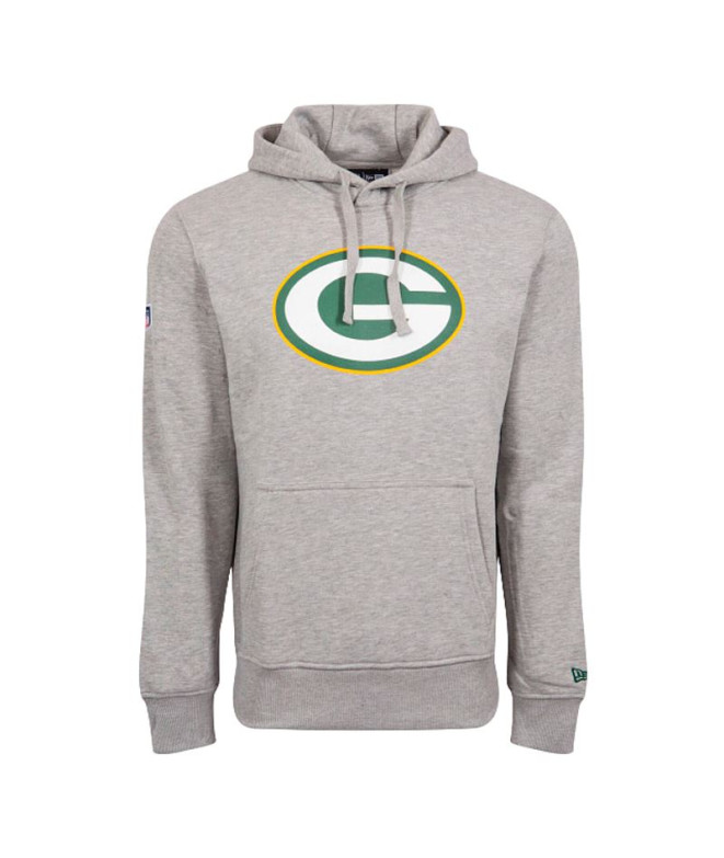 Sudadera New Era NFL Regular Green Bay Packers Gris Hombre