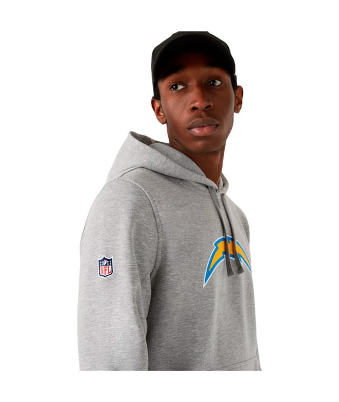 Moletom New Era NFL Regular LA Chargers Cinzento Homem