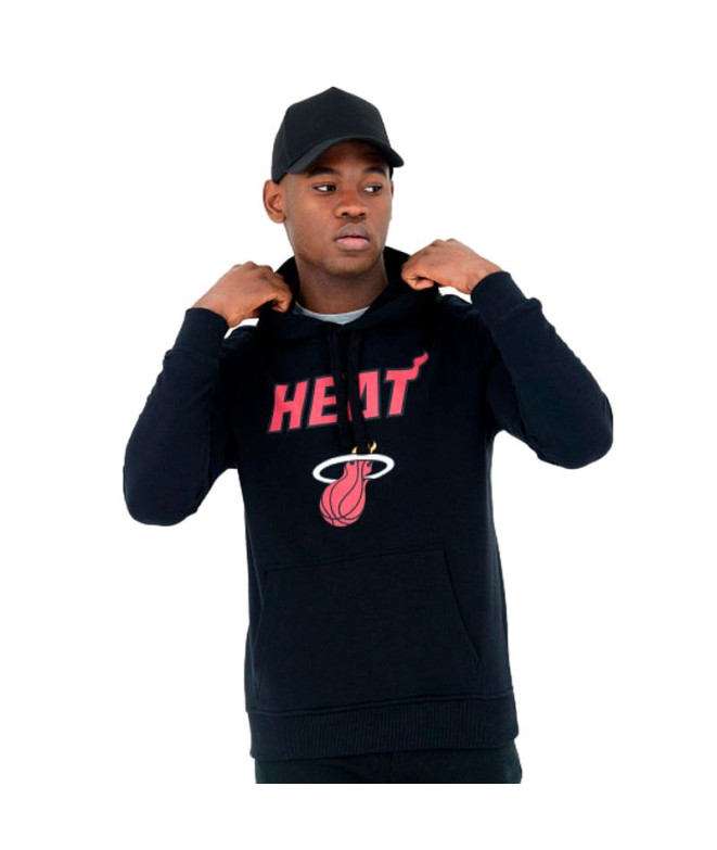 Sudadera New Era NBA Regular Miami Heat Negro Hombre