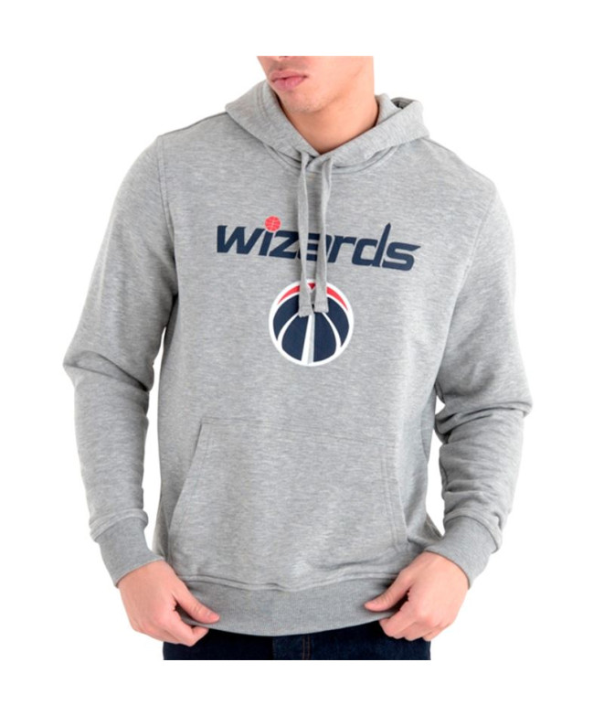 Moletom New Era NBA Regular Washington Wizards Cinzento Homem