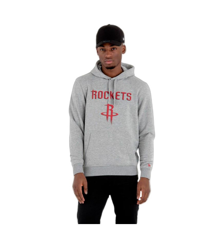 Moletom New Era NBA Regular Houston Rockets Cinzento Homem