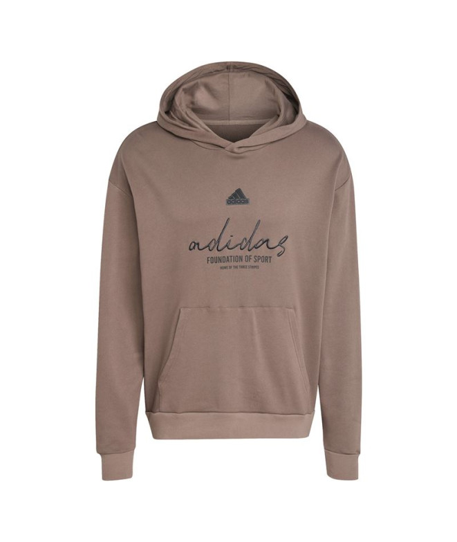Sudadera adidas Brand Love French Terry Hombre Marrón