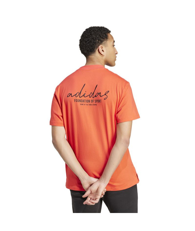 Camiseta adidas Brand Love Hombre Rojo