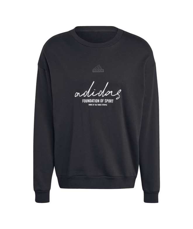 Sudadera adidas Brand Love French Terry Hombre Negro