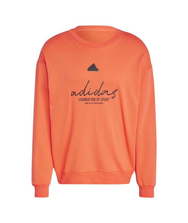 Sudadera adidas Brand Love French Terry Hombre Rojo