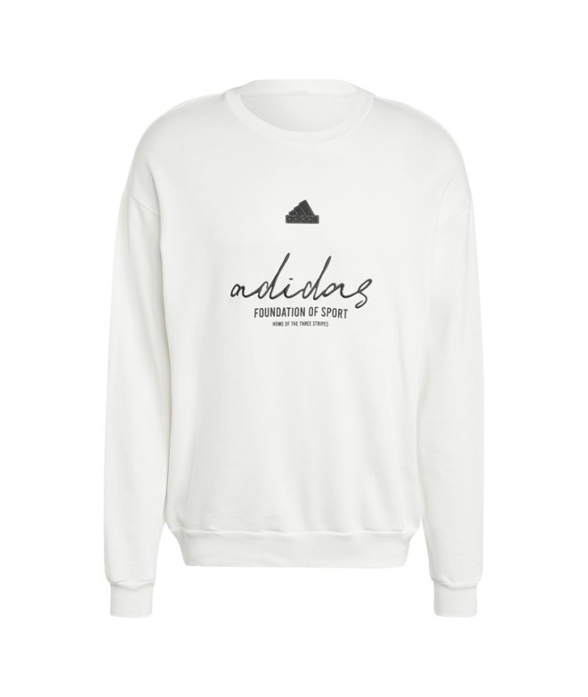 Sudadera adidas Brand Love French Terry Hombre Blanco