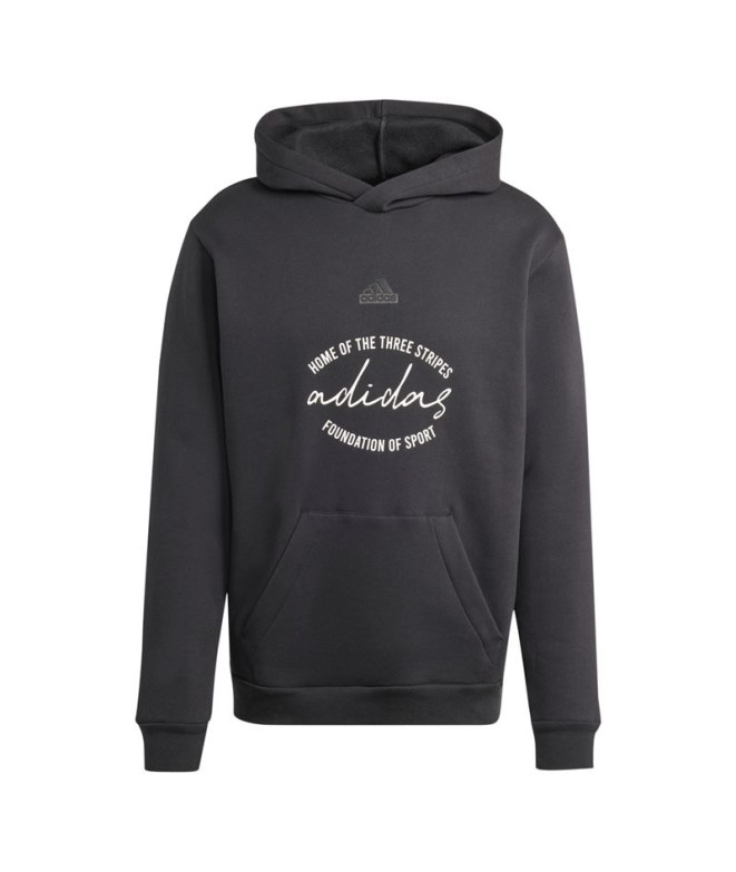 Sudadera adidas Brand Love Fleece Hoodie Hombre Negro