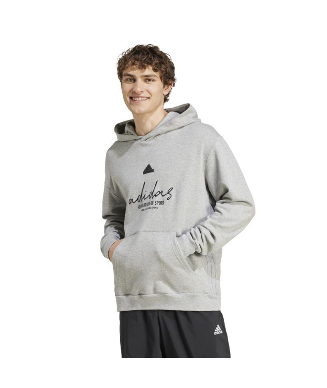 Moletom adidas French Terry Homem Marca Love Grey