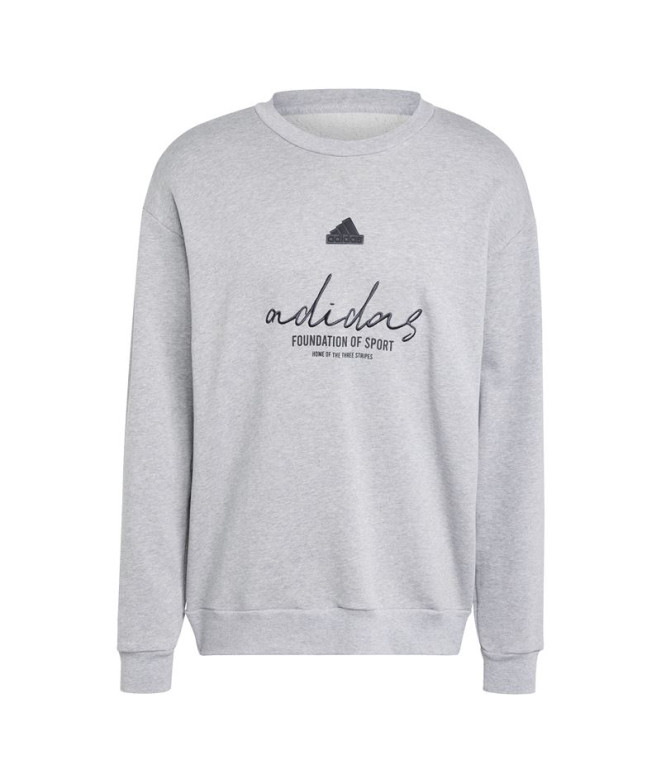 Moletom adidas French Terry Homem Marca Love Grey