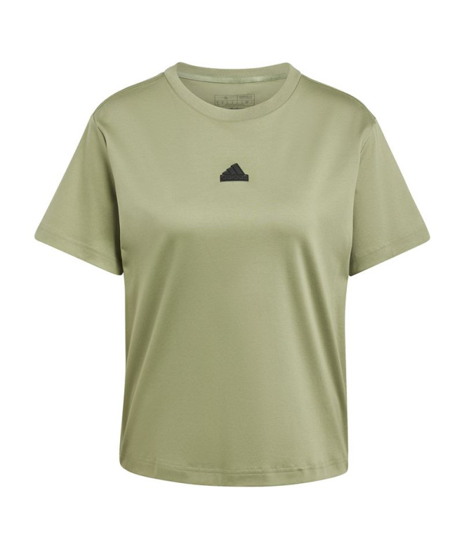 Camiseta adidas Mulher Assinatura Graphic Print Verde