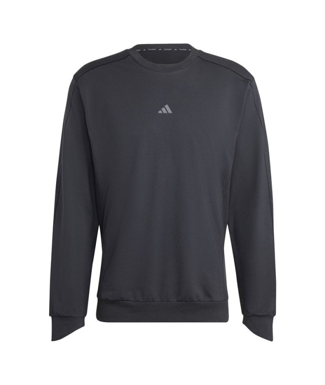 Moletom Fitness adidas Yoga Homem de Gola redonda Preto