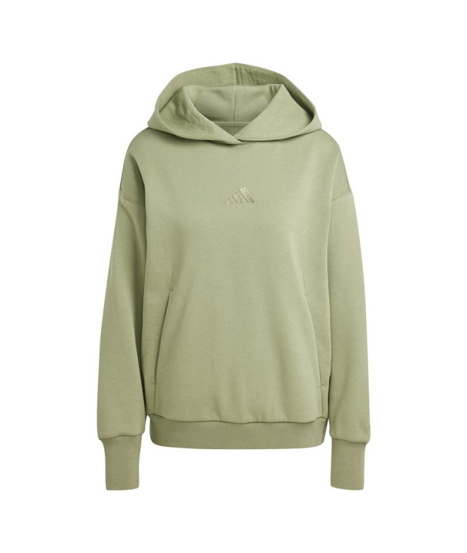 Sudadera adidas All Szn Fleece Loose Mujer Verde