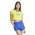 Camiseta adidas Mulher Tiro Cut 3 Band Cropped Amarelo