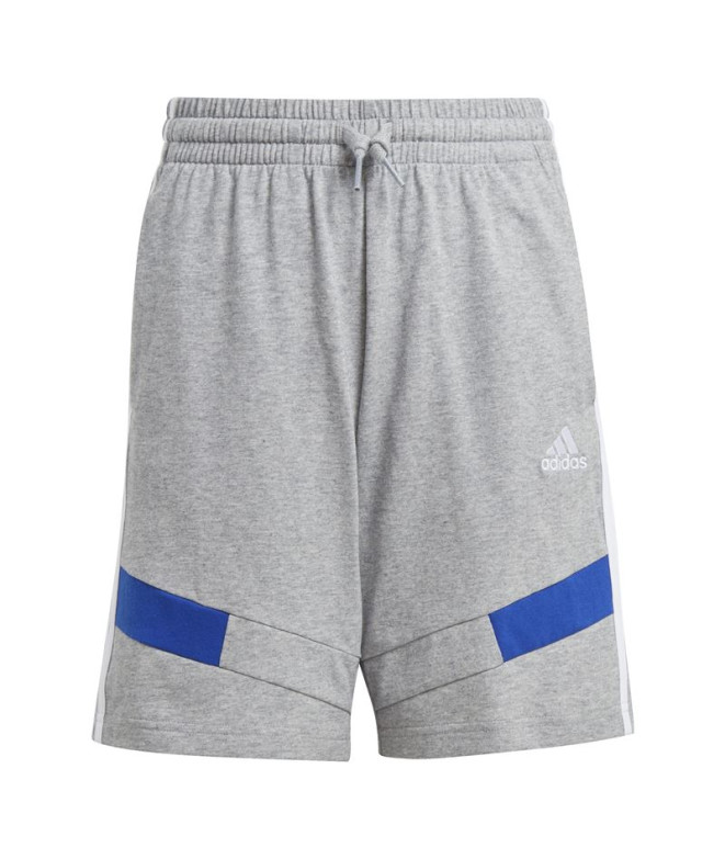 Calça adidas Infantil Calção colorblock cinzento